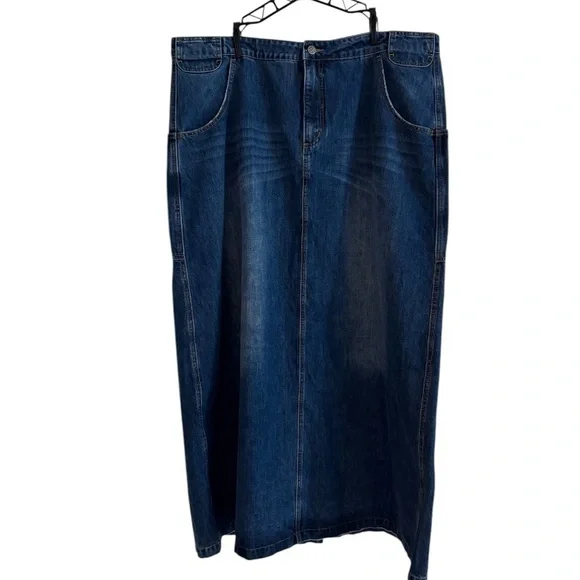 Telfar Long Jean Skirt - Blue Denim sz 2XL NWT